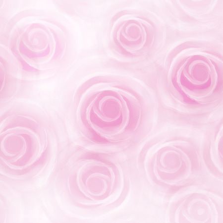 Vector roses seamless pattern, romantic in pink colors.のイラスト素材