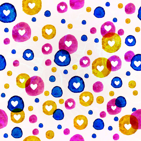 Seamless pattern with hearts. Valentine's Day. Vector illustration,のイラスト素材