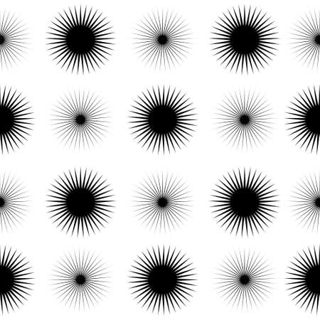 Seamless stars pattern. Simple fun celestial background. Abstract star shapes for sky illustration. Spiritual boho vibesのイラスト素材