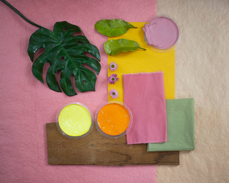 collage color palette for interior design
