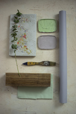 collage color palette for interior design