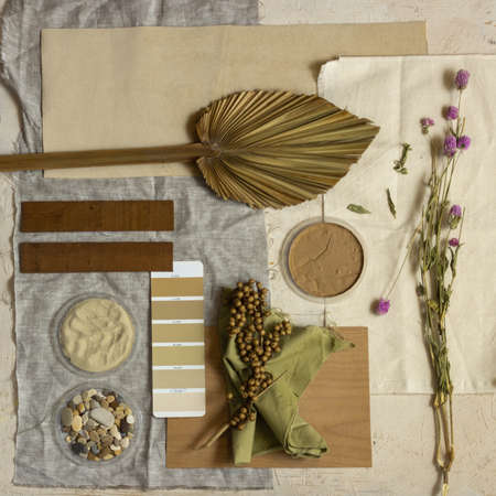 collage color palette for interior designの写真素材
