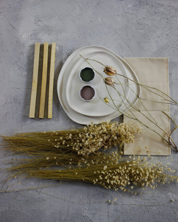 collage color palette for interior design