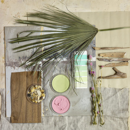 collage color palette for interior design
