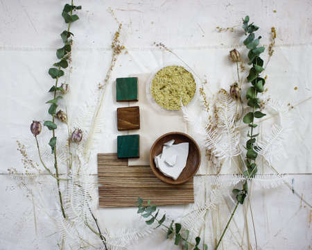 collage color palette for interior designの写真素材
