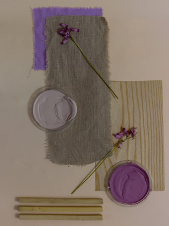 mood board color palette for interior design and decor