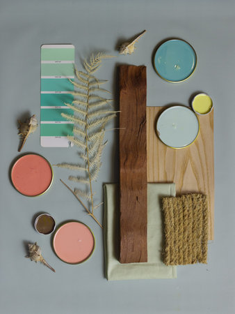 mood board color palette for decor and interior design