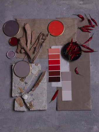 color palette mood board for decor and interior designの写真素材