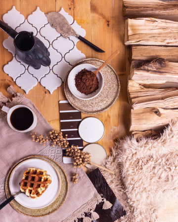 bright color palette mood board for interior design and decor bohemian styleの写真素材