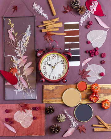 color palette mood board for interior design and decor