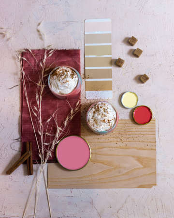 color palette mood board for interior design and decorの写真素材