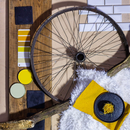 color palette mood board for interior design and decor