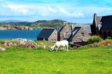 Iona, Scottish Island in summertimeの写真素材