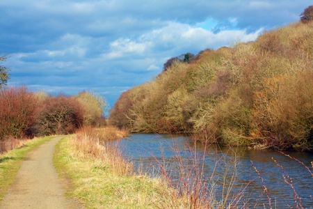 Forth & Clyde Canal, Scotland in April の写真素材