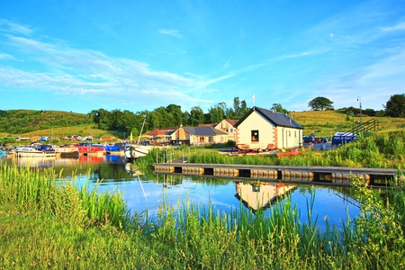 Forth and Clyde Canal, Scotlandの写真素材