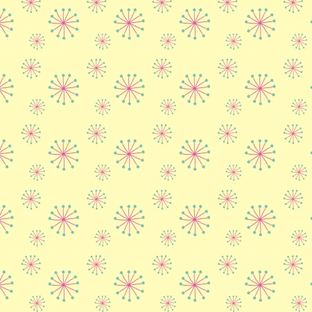 Blooming dandellion seamless vector pattern のイラスト素材