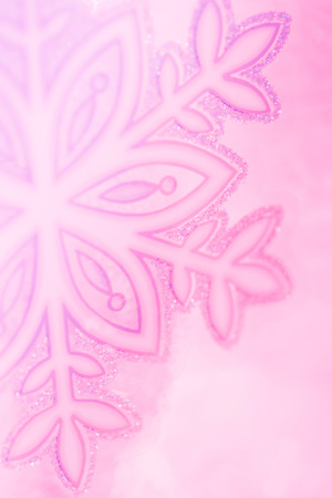 Snowflake winter background in pinkの写真素材