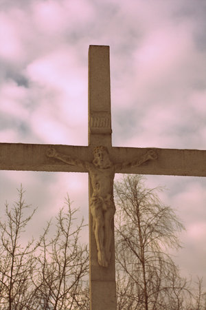 Jesus Christ on the crossの写真素材