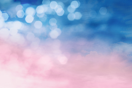 Beautiful, dreamy background with bokeh lightsの写真素材