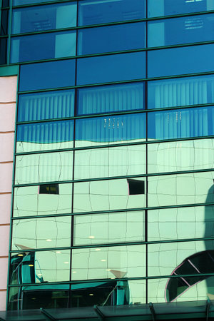 Modern architecture details, Wroclaw, Poland.