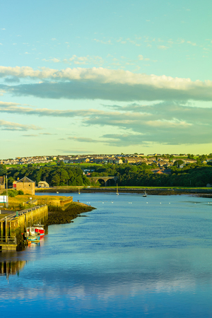 Panorama of Berwick Upon Tweed in England, UKのeditorial素材