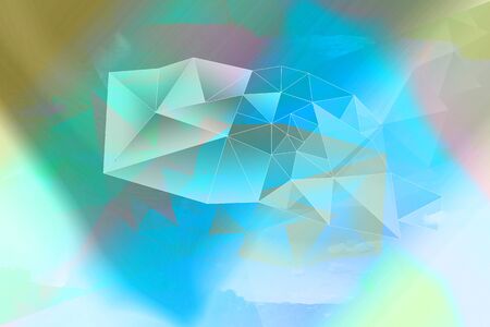Bright abstract triangles blue background.の写真素材