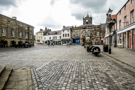 16, 07, 2019, Alnwick in Northumberland, England,  UK , the Old Market Place