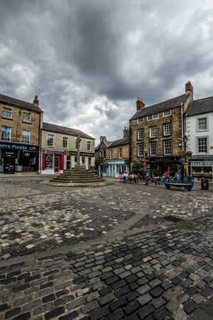 16, 07, 2019, Alnwick in Northumberland, England,  UK , the Old Market Placeのeditorial素材