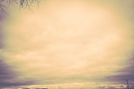 Dreamy sky with dramatic clouds and copyspaceの写真素材