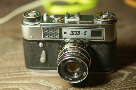 Old vintage camera Fet-5のeditorial素材