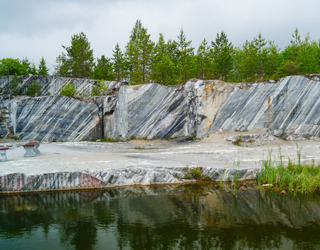 Ruskeala marble quarry, Karelia, Russiaの写真素材