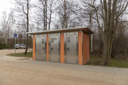 public toilets in the park, clean and smells so goodのeditorial素材