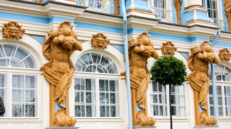 the architecture of the royal palace in Russia, kings and queens lived there in the old daysのeditorial素材