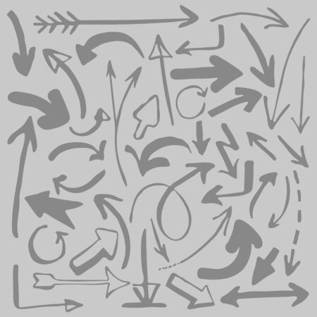 Vector illustration. Set of different arrowsのイラスト素材