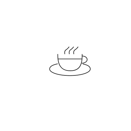 Coffee or tea cup icon isolated on white background.のイラスト素材
