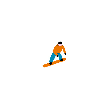 snowboarder jumping sport. Vector illustration isolated on white background.のイラスト素材