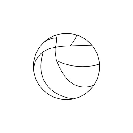 Volleyball Icon isilated on white background. Line style.のイラスト素材