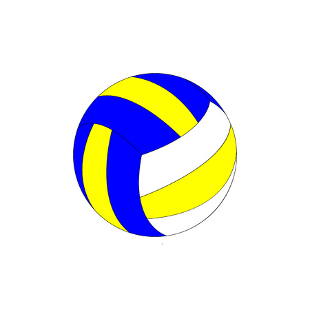 Volleyball ball colorful Icon isilated on white background. flat style.のイラスト素材