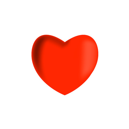 red heart design icon flat isolated on white background.のイラスト素材
