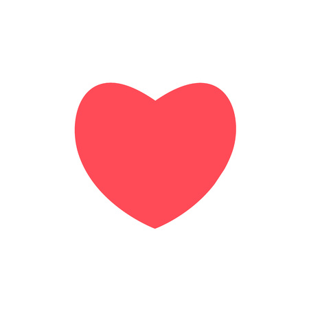 red heart design icon flat isolated on white background.のイラスト素材