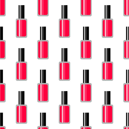 Cosmetic seamless vector pattern. Nail polish texture. Summer neon background. Fashion background with nail polish.のイラスト素材
