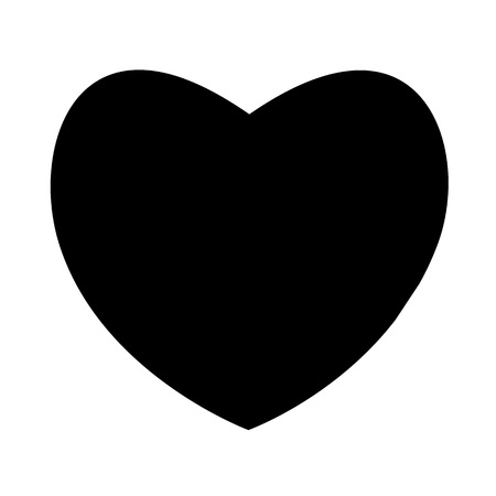 Heart Icon Vector. Perfect Love symbol. Valentine's Day sign, emblem isolated on white background, Flat style for graphic and web design, logo. EPS10 black pictogram.のイラスト素材
