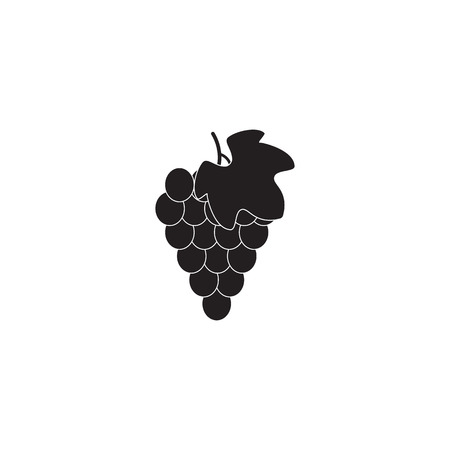 Grape Icon Food Fruits silhouette vector illustration on white background.のイラスト素材