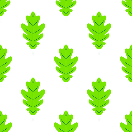 Seamles pattern. Flat Icon of oak leaf on white background. eps10のイラスト素材