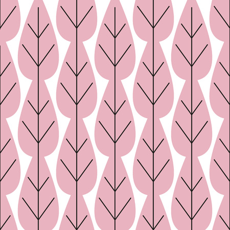 Leaves Pattern. Endless Background. Seamless vector illustration on white backgroundのイラスト素材