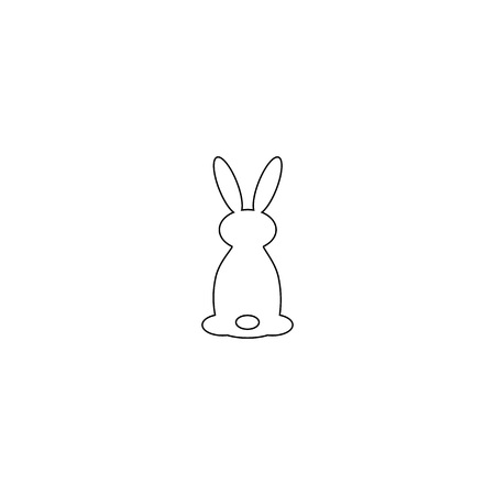 easter rabbit. Easter Bunny line styleのイラスト素材