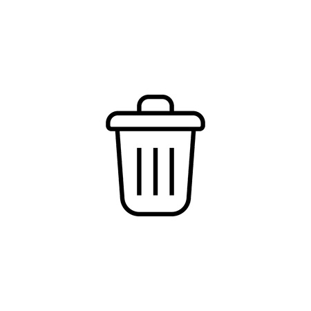 Trash Simple vector icon. Illustration symbol design template for web mobile UI element. Trash icons for your business projectのイラスト素材