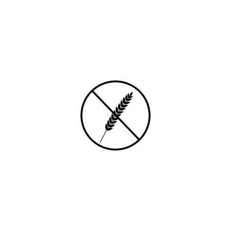 gluten free food allergy product dietary label flat vector icon for apps and websites eps10のイラスト素材