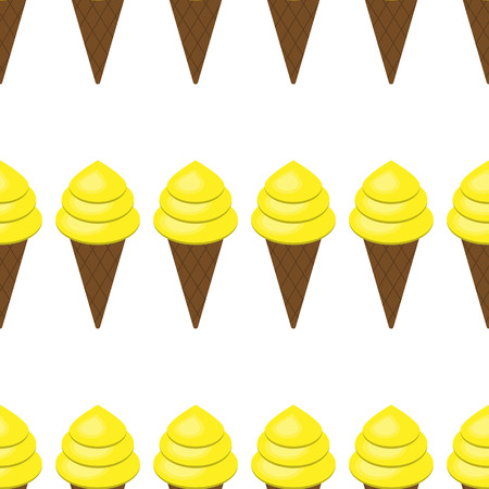 Ice cream vector seamless patternのイラスト素材