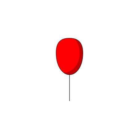 Balloon red icon, modern minimal flat design style, vector illustrationのイラスト素材